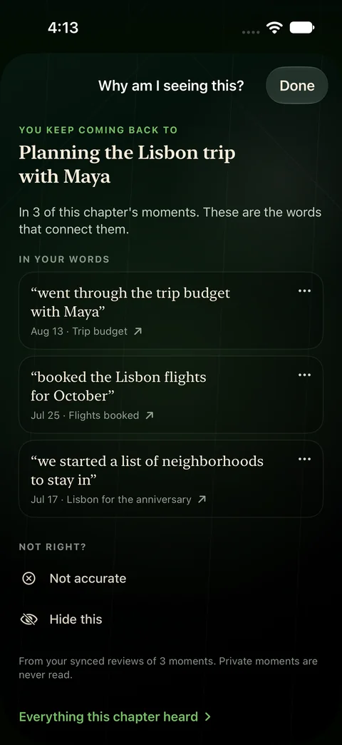 Exact source moments behind a recurring chapter subject