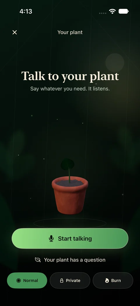 Actual recorder-ready plant screen